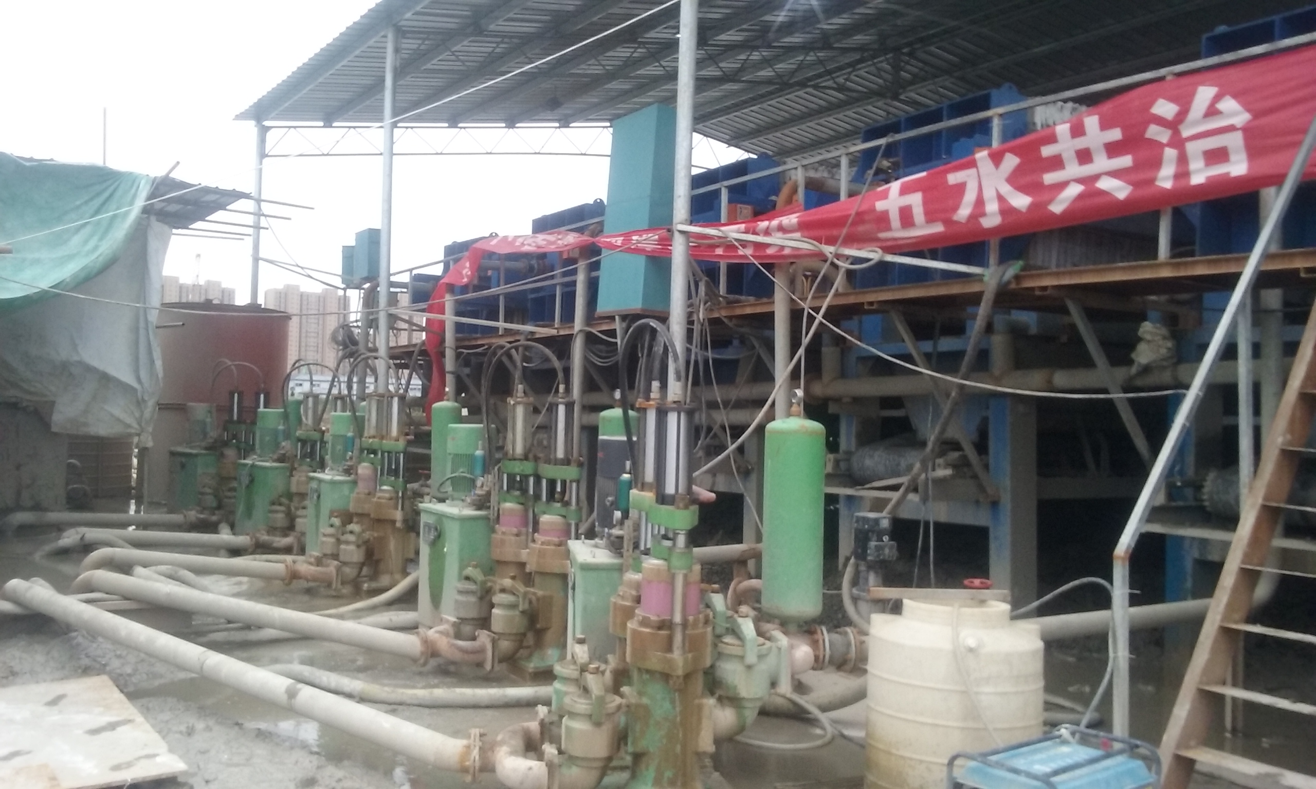 杭州雅頓打樁污泥處理現場